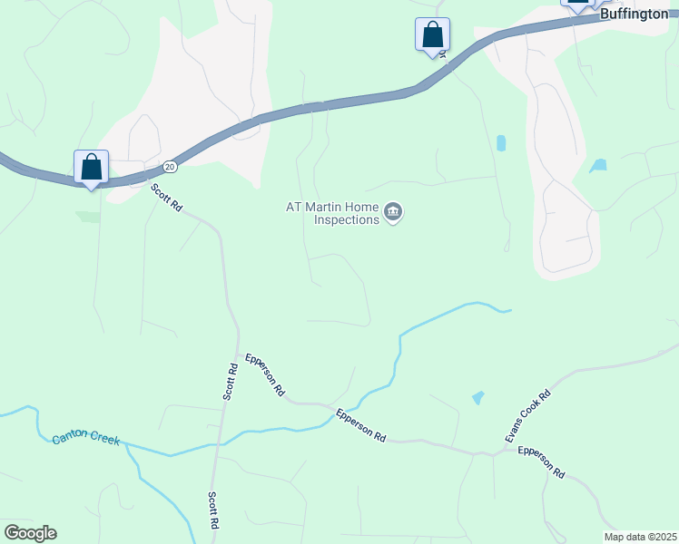 map of restaurants, bars, coffee shops, grocery stores, and more near 306 Evie Lane in Canton
