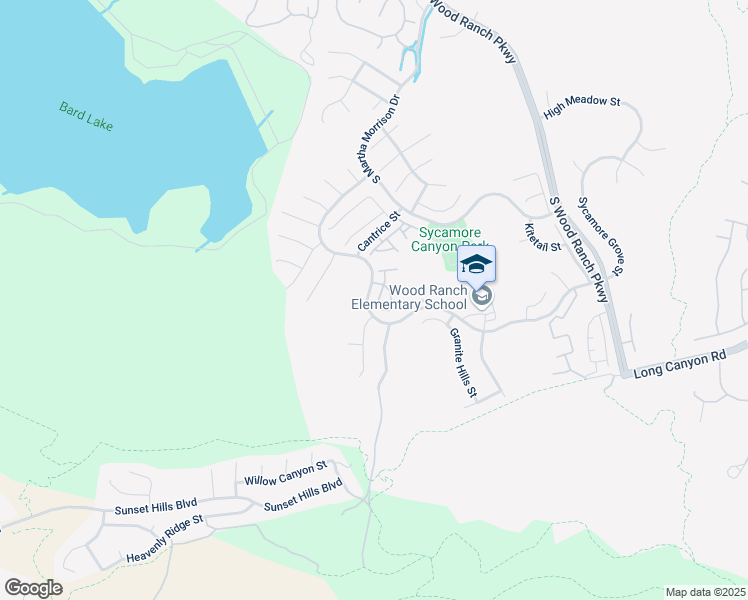 map of restaurants, bars, coffee shops, grocery stores, and more near 687 Lariate Lane in Simi Valley