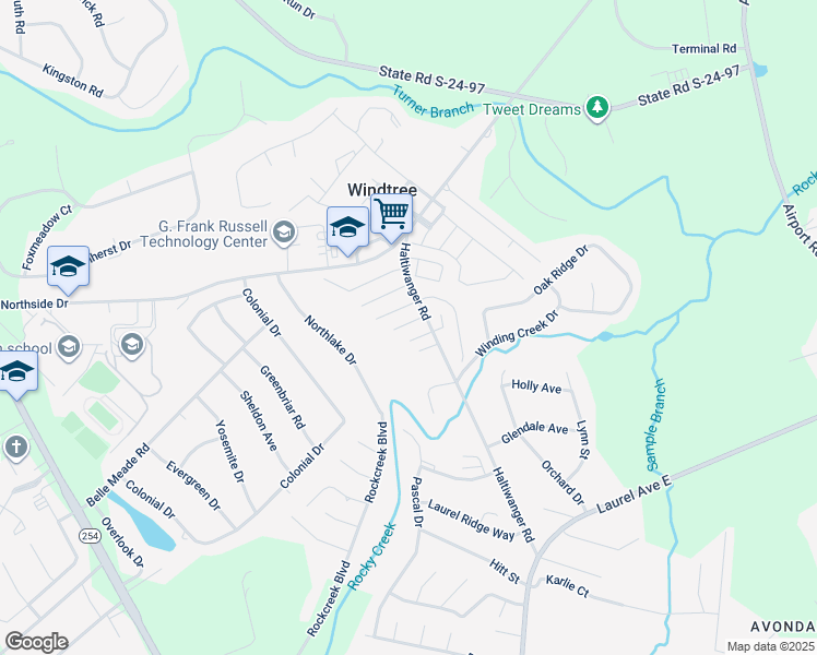 map of restaurants, bars, coffee shops, grocery stores, and more near 107 Saint Barts Court in Greenwood