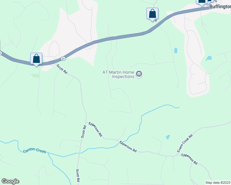 map of restaurants, bars, coffee shops, grocery stores, and more near 302 Evie Lane in Canton