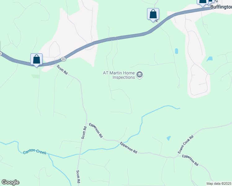 map of restaurants, bars, coffee shops, grocery stores, and more near 302 Evie Lane in Canton