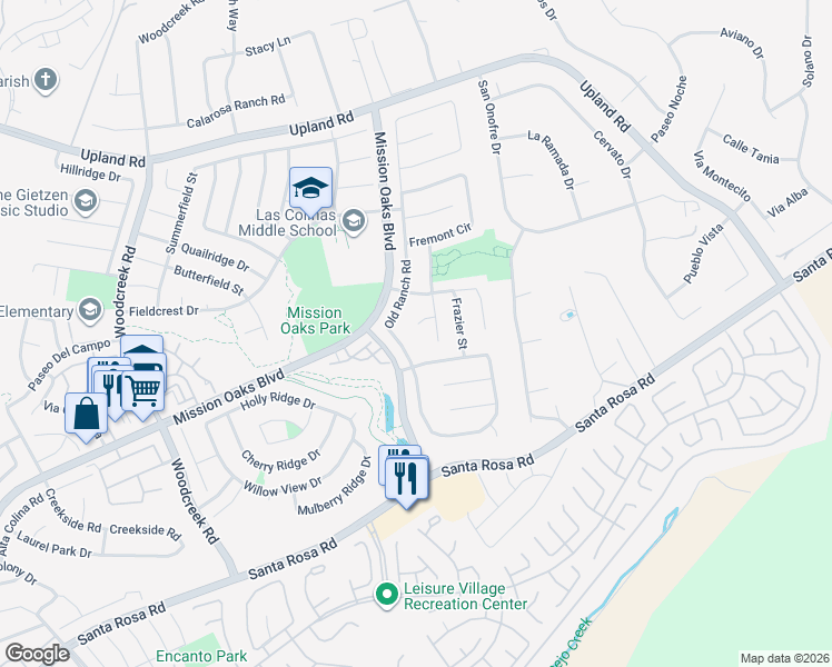 map of restaurants, bars, coffee shops, grocery stores, and more near 5930 Heritage Place in Camarillo
