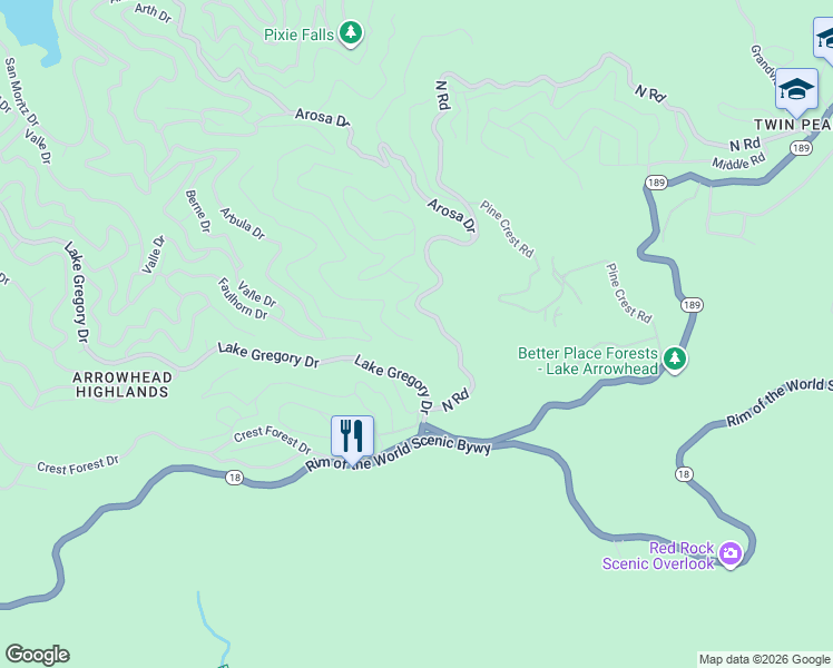 map of restaurants, bars, coffee shops, grocery stores, and more near 25290 Basel Drive in San Martin
