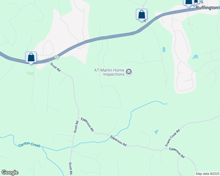 map of restaurants, bars, coffee shops, grocery stores, and more near 304 Evie Ln in Canton