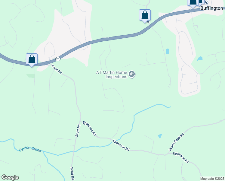 map of restaurants, bars, coffee shops, grocery stores, and more near 304 Evie Lane in Canton