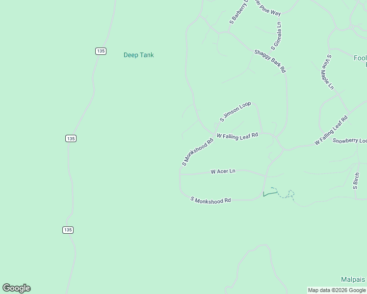 map of restaurants, bars, coffee shops, grocery stores, and more near 1900 South Monkshood Road in Show Low