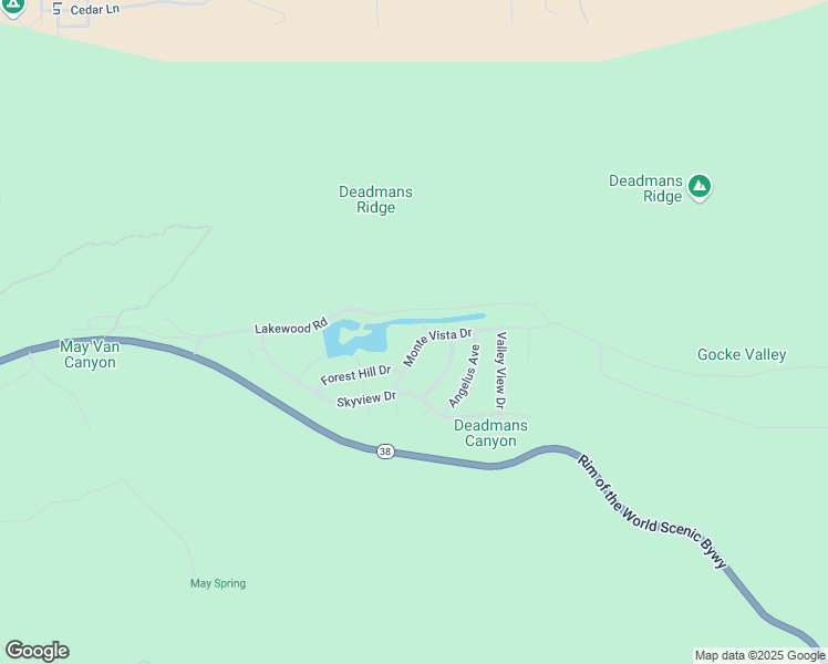 map of restaurants, bars, coffee shops, grocery stores, and more near 19888 Monte Vista Drive in Big Bear