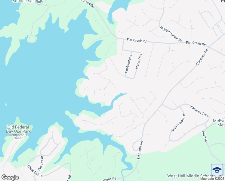 map of restaurants, bars, coffee shops, grocery stores, and more near 5611 Lanyard Court in Gainesville