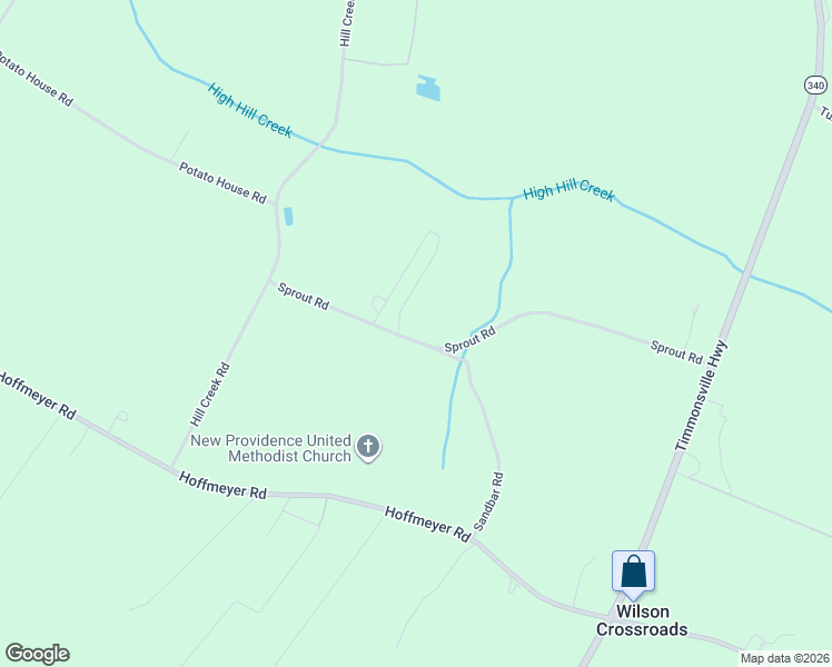 map of restaurants, bars, coffee shops, grocery stores, and more near 2305 Sprout Road in Darlington