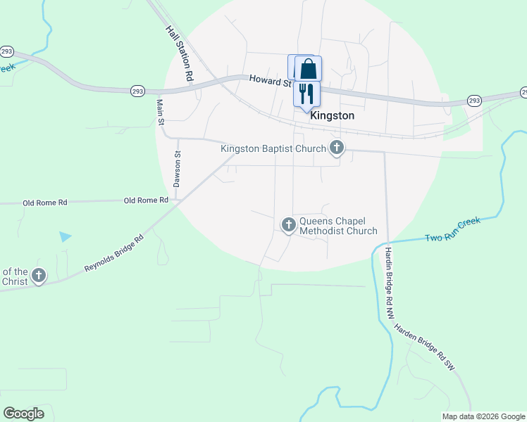 map of restaurants, bars, coffee shops, grocery stores, and more near 78 Cemetery Street in Kingston