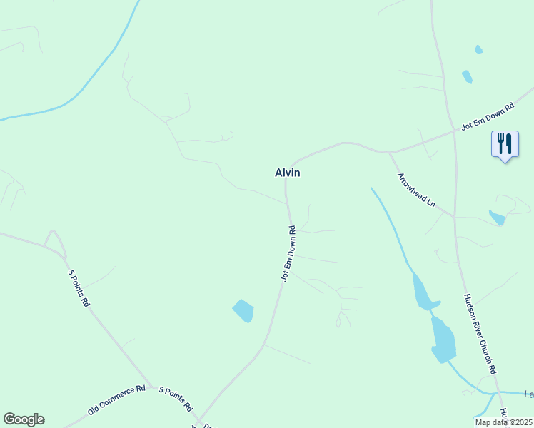 map of restaurants, bars, coffee shops, grocery stores, and more near 0 Jot Em Down Road in Danielsville