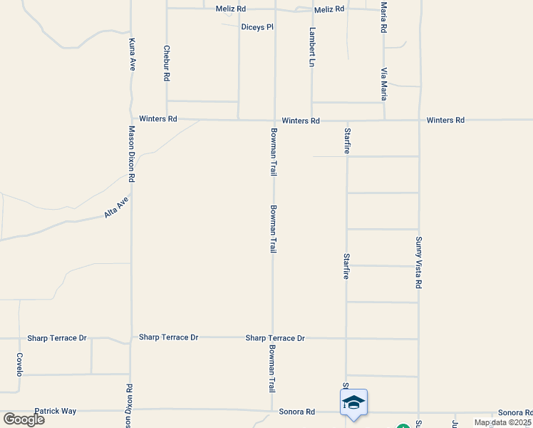 map of restaurants, bars, coffee shops, grocery stores, and more near 2 Bowman Trail in San Bernardino County