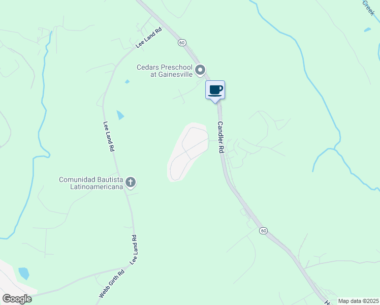 map of restaurants, bars, coffee shops, grocery stores, and more near 2100 Candler Road in Gainesville