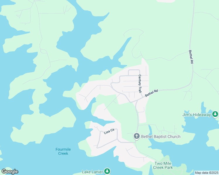 map of restaurants, bars, coffee shops, grocery stores, and more near 9015 Four Mile Creek Road in Gainesville