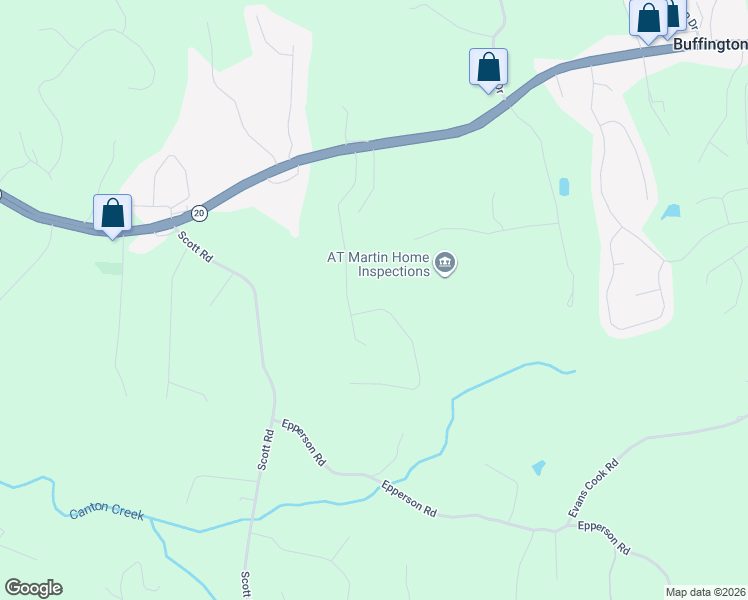 map of restaurants, bars, coffee shops, grocery stores, and more near 305 Evie Lane in Canton