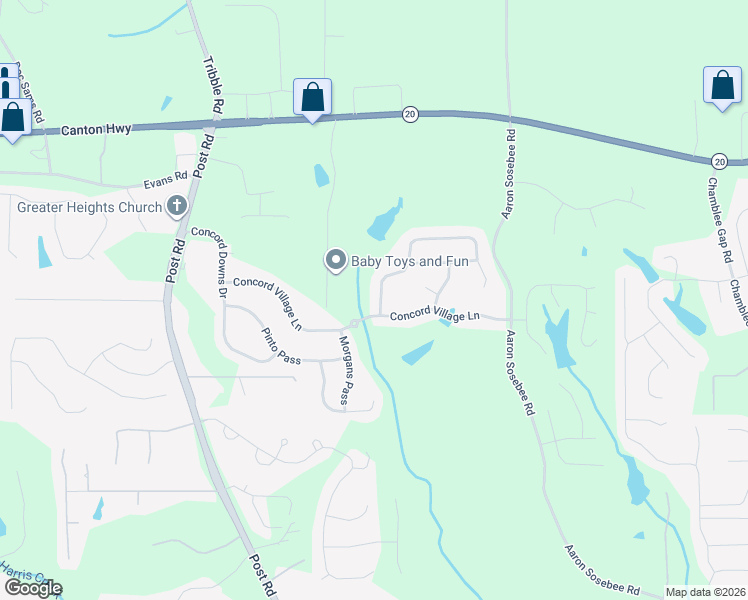 map of restaurants, bars, coffee shops, grocery stores, and more near 4825 Hidden Meadow Drive in Cumming