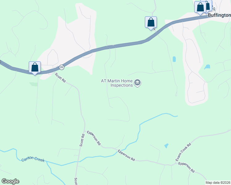 map of restaurants, bars, coffee shops, grocery stores, and more near 305 Evie Lane in Canton