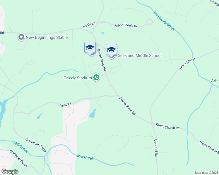 map of restaurants, bars, coffee shops, grocery stores, and more near 1554 Owens Store Road in Canton
