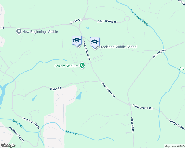 map of restaurants, bars, coffee shops, grocery stores, and more near 1554 Owens Store Road in Canton