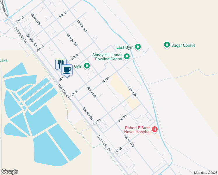 map of restaurants, bars, coffee shops, grocery stores, and more near 1470 Sturgis Road in Twentynine Palms