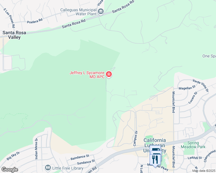 map of restaurants, bars, coffee shops, grocery stores, and more near 331 Briar Bluff Circle in Thousand Oaks