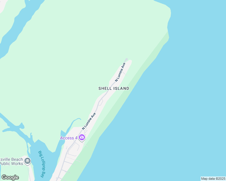 map of restaurants, bars, coffee shops, grocery stores, and more near 2514 North Lumina Avenue in Wrightsville Beach