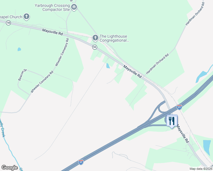 map of restaurants, bars, coffee shops, grocery stores, and more near 229 Wilbanks Way in Commerce