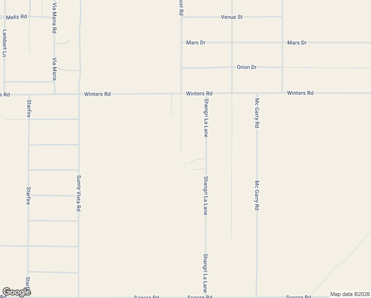 map of restaurants, bars, coffee shops, grocery stores, and more near 1120 Shangrila Lane in Joshua Tree