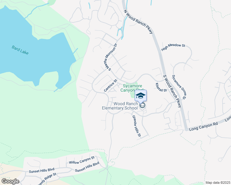 map of restaurants, bars, coffee shops, grocery stores, and more near 622 High Plains Lane in Simi Valley