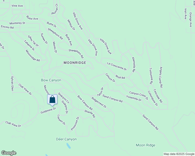 map of restaurants, bars, coffee shops, grocery stores, and more near 43555 Colusa Drive in Big Bear Lake