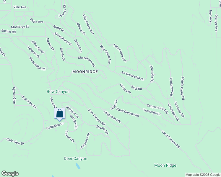 map of restaurants, bars, coffee shops, grocery stores, and more near 43555 Colusa Drive in Big Bear Lake