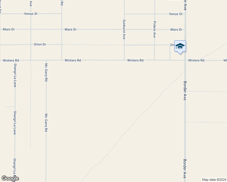 map of restaurants, bars, coffee shops, grocery stores, and more near Border Avenue in Joshua Tree