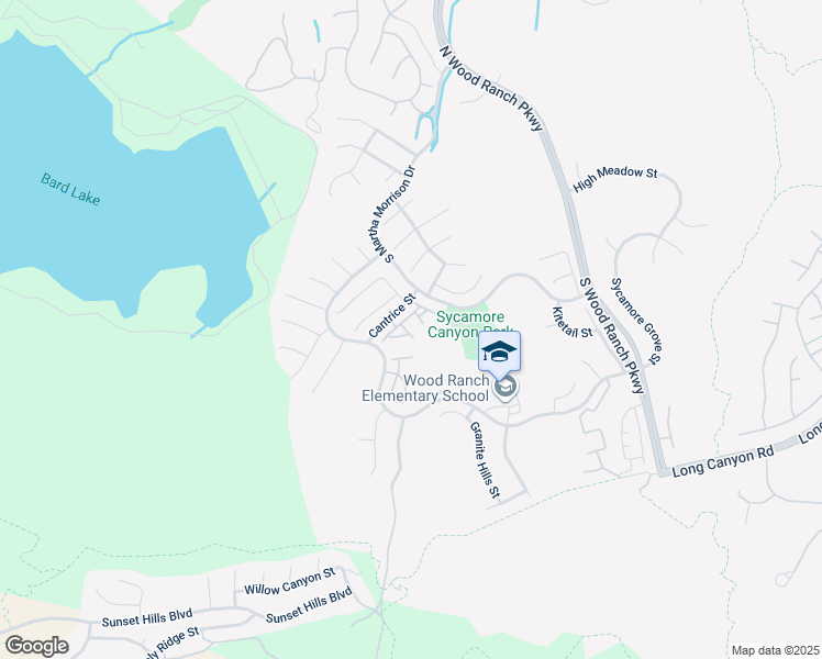 map of restaurants, bars, coffee shops, grocery stores, and more near 622 High Plains Lane in Simi Valley