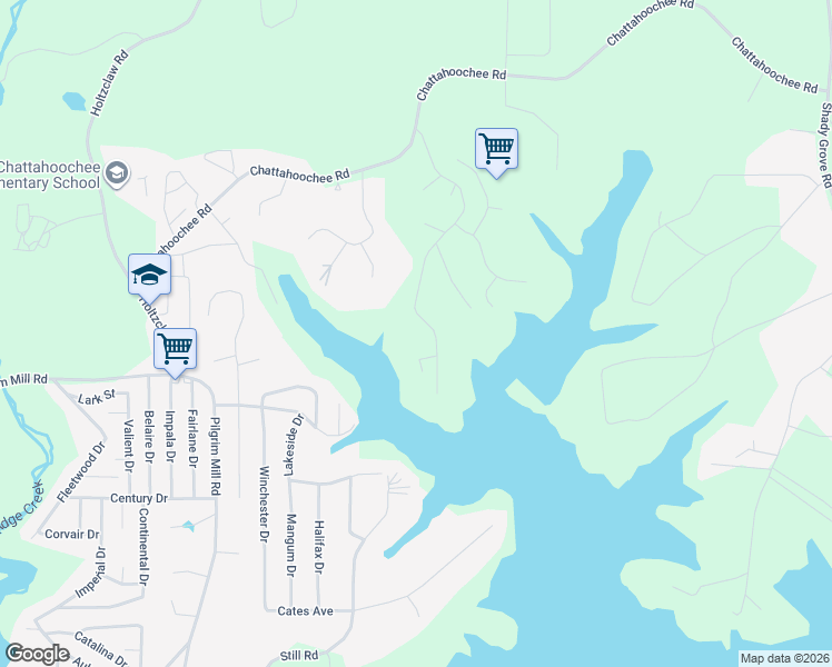 map of restaurants, bars, coffee shops, grocery stores, and more near 3795 Adams Road in Cumming