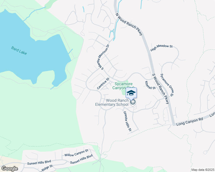 map of restaurants, bars, coffee shops, grocery stores, and more near 622 High Plains Lane in Simi Valley