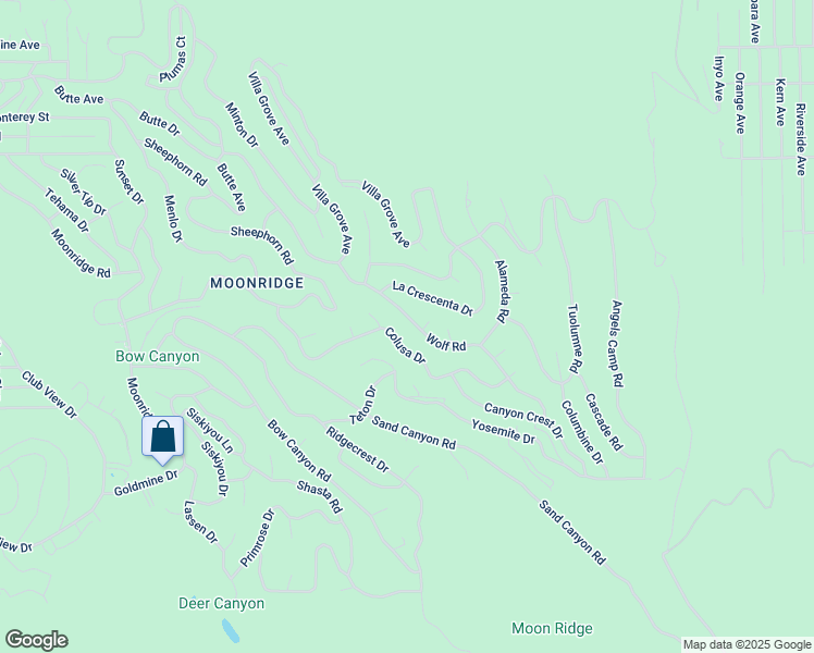 map of restaurants, bars, coffee shops, grocery stores, and more near 43659 Wolf Road in Big Bear Lake