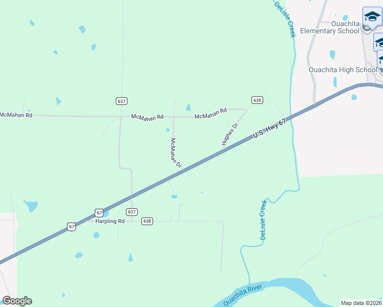 map of restaurants, bars, coffee shops, grocery stores, and more near 38595 U.S. 67 in Donaldson