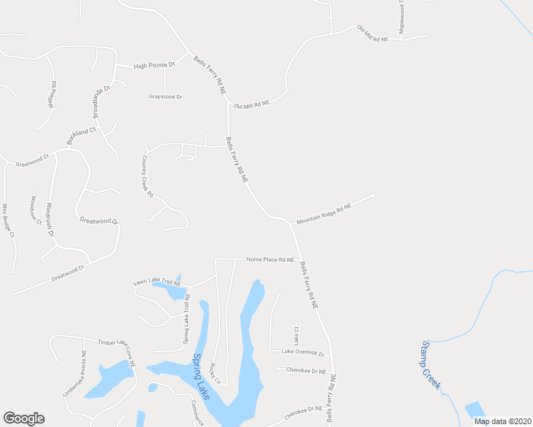 map of restaurants, bars, coffee shops, grocery stores, and more near 200 Bells Ferry Road Northeast in White