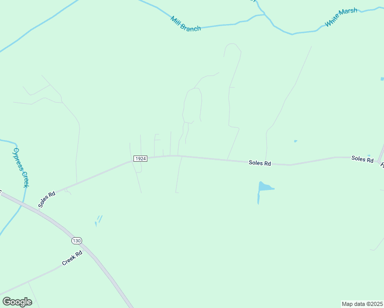map of restaurants, bars, coffee shops, grocery stores, and more near 1177 Soles Road in Whiteville