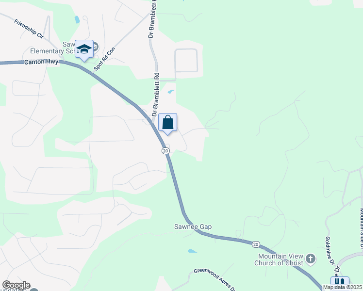 map of restaurants, bars, coffee shops, grocery stores, and more near 1255 Smithdale Road in Cumming