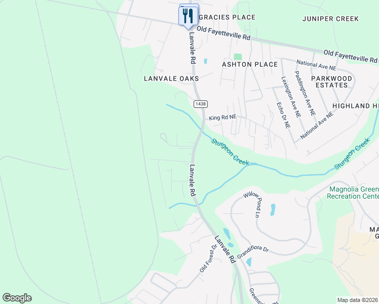 map of restaurants, bars, coffee shops, grocery stores, and more near 8619-8629 Bodine Alley NE in Leland