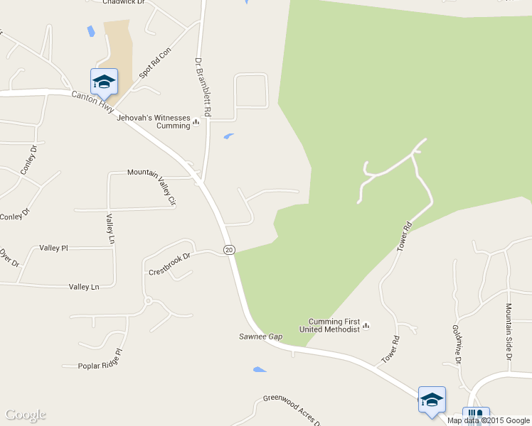 map of restaurants, bars, coffee shops, grocery stores, and more near 1250 Smithdale Road in Cumming