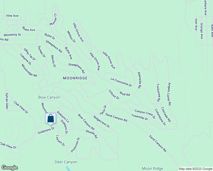 map of restaurants, bars, coffee shops, grocery stores, and more near 991 Colusa Lane in Big Bear Lake