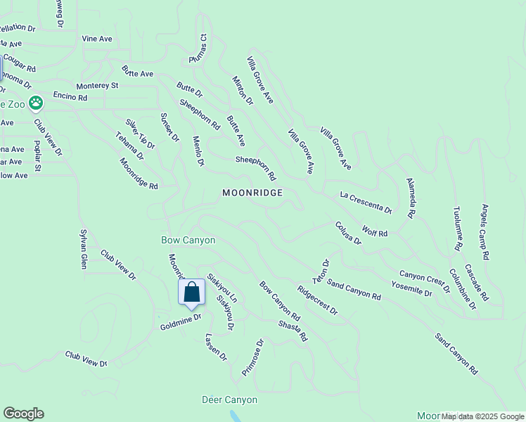 map of restaurants, bars, coffee shops, grocery stores, and more near 43405 Sheephorn Road in Big Bear Lake