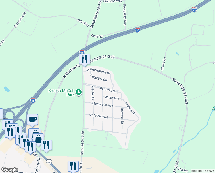 map of restaurants, bars, coffee shops, grocery stores, and more near 1109 West Haskell Avenue in Florence
