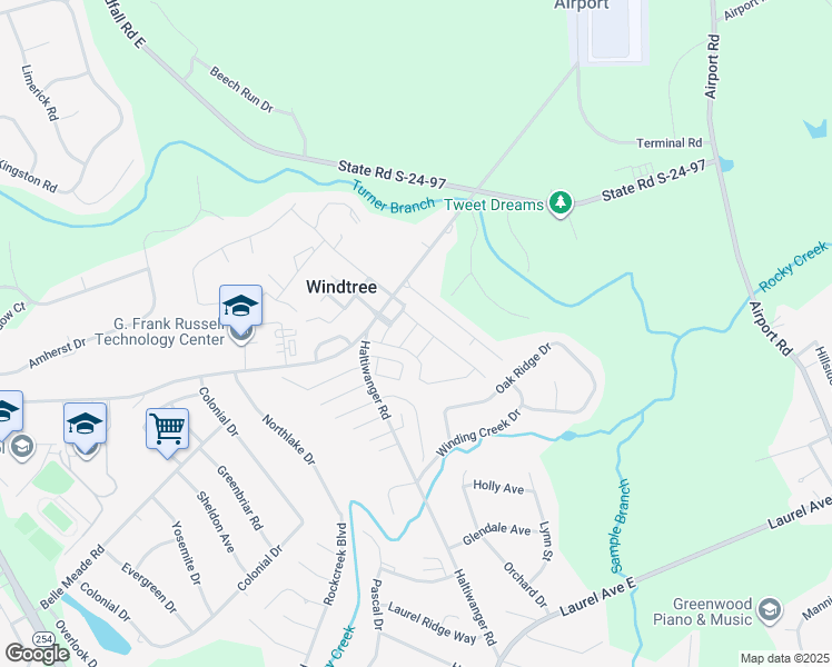 map of restaurants, bars, coffee shops, grocery stores, and more near 112 Crabapple Way in Greenwood