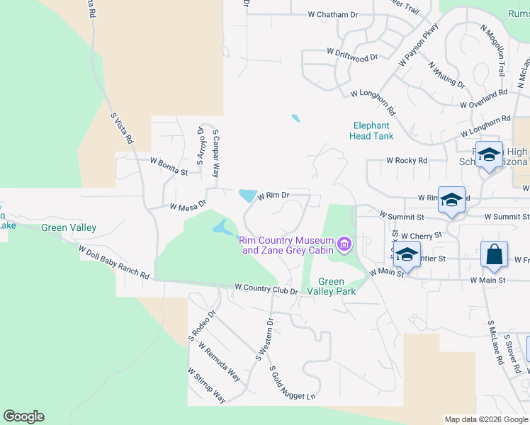 map of restaurants, bars, coffee shops, grocery stores, and more near 1310 West Fort Mcdonald Circle in Payson