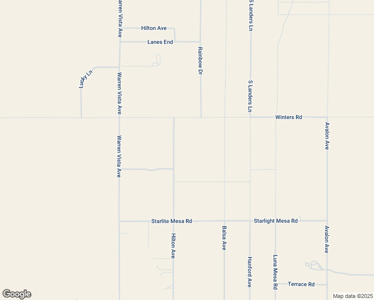 map of restaurants, bars, coffee shops, grocery stores, and more near 1025 Hilton Avenue in Yucca Valley
