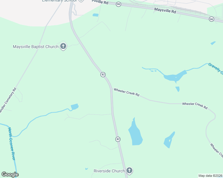 map of restaurants, bars, coffee shops, grocery stores, and more near 81 Wheeler Lane in Maysville