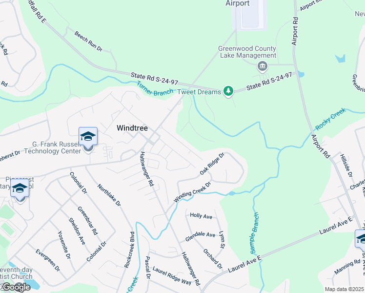 map of restaurants, bars, coffee shops, grocery stores, and more near 174 Bevington ct in Greenwood